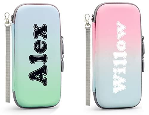 Pink Carry Case Made For Nintendo Switch/Switch OLED Console Custom Name Case with 10 Games Cartridges Travel Case NC7