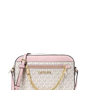 Michael Kors Jet Set Large Leather Crossbody Bag (van/pwd blush)