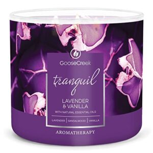 lavender & vanilla aromatherapy large 3-wick candle
