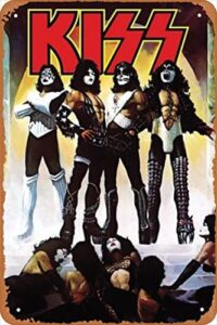 kiss – love gun iron painting wall poster metal vintage band tin signs retro garage plaque decorative living room garden bedroom office hotel cafe bar