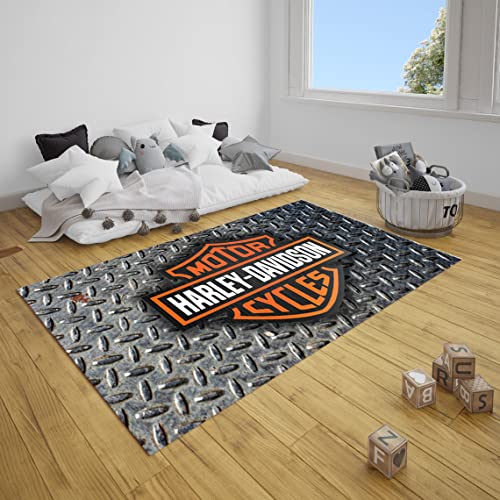 Harley Davidson mat Moto Cycles Motor Harley Davidson Decor Harley Rug Harley Davidson Harley Davidson Accessories Harley Davidson Rugs ahdc411 (2.6x4.6 feet - 80x140 cm)