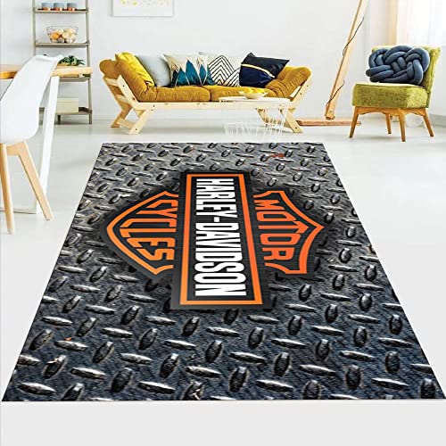 Harley Davidson mat Moto Cycles Motor Harley Davidson Decor Harley Rug Harley Davidson Harley Davidson Accessories Harley Davidson Rugs ahdc411 (2.6x4.6 feet - 80x140 cm)