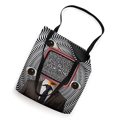 Weirdcore Aesthetic Weird Eyes Optical Illusion Oddcore Tote Bag