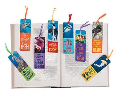 Fun Express 48 Realistic Ocean Animals Kids Bookmarks Under Sea Ocean Classroom Home School