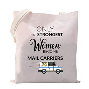 vamsii mail carrier tote bag mail lady gifts shoulder bag postal worker gifts mailman gifts for women post office gifts (tote bag)