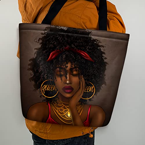 African American Women Tote Bag Shoulder Bag Satchel Handbag For Work Travel School Gift Bag