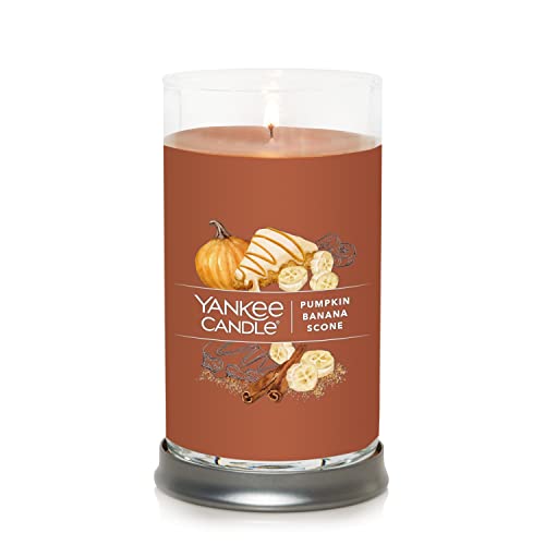 Yankee Candle Pumpkin Banana Scone Signature Medium Pillar Candle, 14.25oz