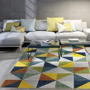 antep rugs geometric 5×7 modern indoor area rug siesta (multi, 5’3″ x 7′)