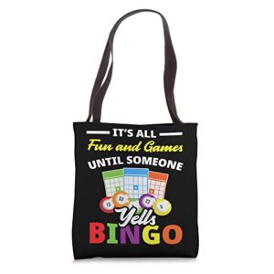 bingo player bingo lover bingo tote bag