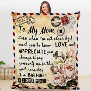 wamnort mom blanket gift personalized fleece throw envelope blanket birthday gifts for women from daughter 50×60 inch