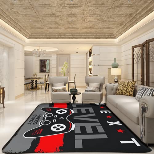 RUI＆TONG Gaming Room Decor Rug for Video Gamer Area Game Bedroom Living Rugs Washable, 24X36 inches (60X90 cm)