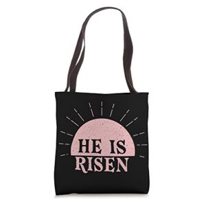 easter sunday – he is risen tote bag