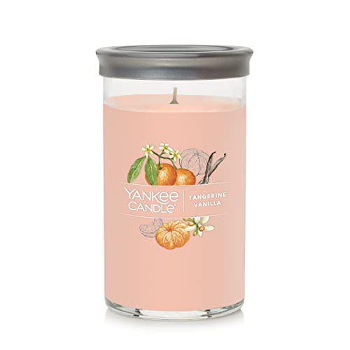 Yankee Candle Tangerine & Vanilla Signature Medium Pillar Candle, 14.25oz