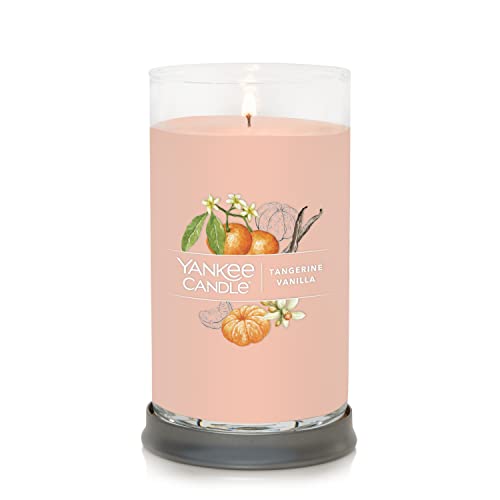 Yankee Candle Tangerine & Vanilla Signature Medium Pillar Candle, 14.25oz