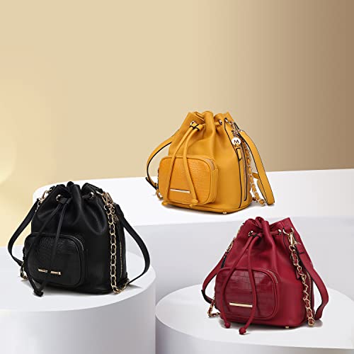 MKF Collection Crossbody Bucket Shoulder Bag for Women Handbag Purse