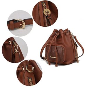 MKF Collection Crossbody Bucket Shoulder Bag for Women Handbag Purse