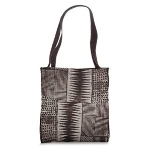 black tan colorful tribal african pattern tote bag