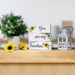 JennyGems You Are My Sunshine Decor Sign, Sunflower Decorations, Tabletop, Mantel and Centerpiece Modern Farmhouse Accents, Made in USA
