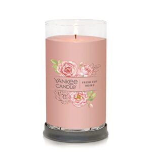 Yankee Candle Fresh Cut Roses Signature Medium Pillar Candle, 14.25oz