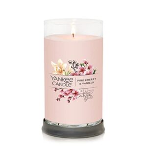 Yankee Candle Pink Cherry & Vanilla Signature Medium Pillar Candle, 14.25oz
