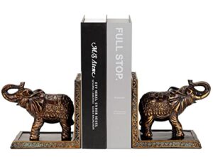 elephant book ends for shelves, cute bookends to hold books heavy duty, book ends decorative for home decoration