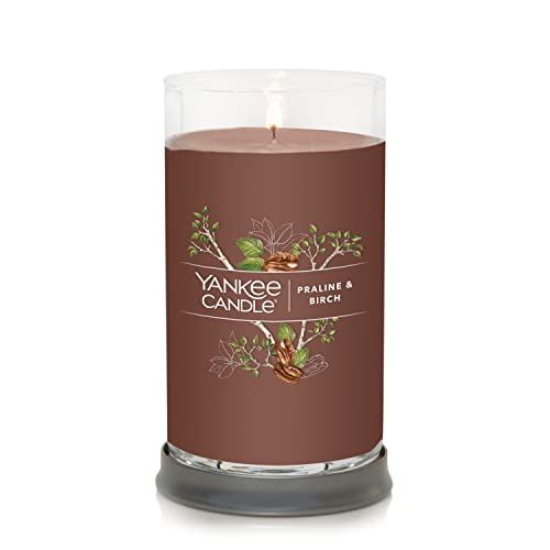 Yankee Candle Praline & Birch Signature Medium Pillar Candle, 14.25oz