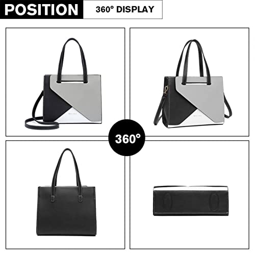 MISS LULU Fashion Purses and Handbags for Women, Ladies Top Handle Bags Pu Leather Shoulder Handbag Satchel Tote Bag Crossbody Satchel Purse