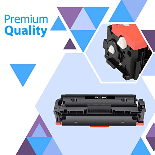 inkalfa 414X Toner Cartridges 4 Pack High Yield 414A (with Chip) Compatible Replacement for HP 414X W2020X 414A W2020A Work for HP Color Pro MFP M479fdw M454dw M479fdn M454dn M479 M454 Printer Toner