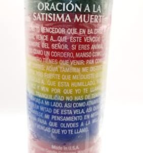 Holy Death (Santa Muerte) 7 Day Candle- Santisima Muerte Vela, Santisima Muerte - Holy Death Candle, Goth Decor, Candle, Green,red,yellow,blue,black