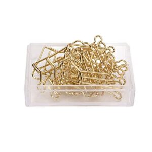 100Pcs Crown Shape Paper Clips Gold Creative Bookmarks Note Clip Marking Document Organizing Clip Stationery Supplies(#1)