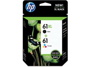hp 61xl black high yield and tri-color standard yield ink combo pack
