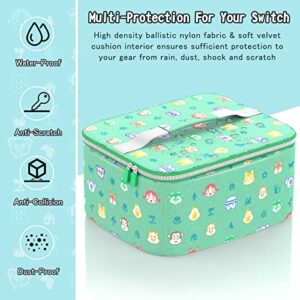 Carrying Case Compatible with Nintendo Switch/Switch OLED Case, Large Storage Carry Case Cute Soft Shell Protective for Switch Console Pro Controller & Accessories
