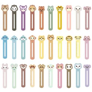 CIEMODA 90 Pieces Animals Bookmarks Cute Funny Cartoon Bookmarks Animal Theme Kid Book Mark with Scales for Kids Teen Boys Girls Students Reading Stationery Gift Ideas