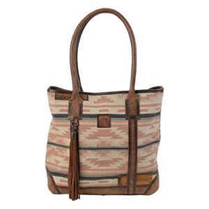 sts ranchwear women’s western style aztec pattern palomino serape shoulder tote handbag with concealed carry pocket