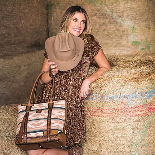 STS Ranchwear Women's Western Style Aztec Pattern Palomino Serape Shoulder Tote Handbag with Concealed Carry Pocket