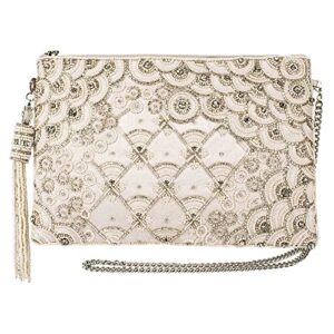 mary frances womens mary frances blissful crossbody clutch handbag, multi, one size us