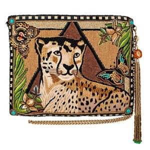 mary frances prowl crossbody cheetah handbag, multi