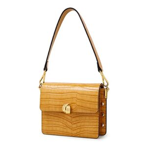 foxlover small crossbody bags for women genuine leather shoulder bag purse with 2 shoulder straps handbag fashion caual handle bag