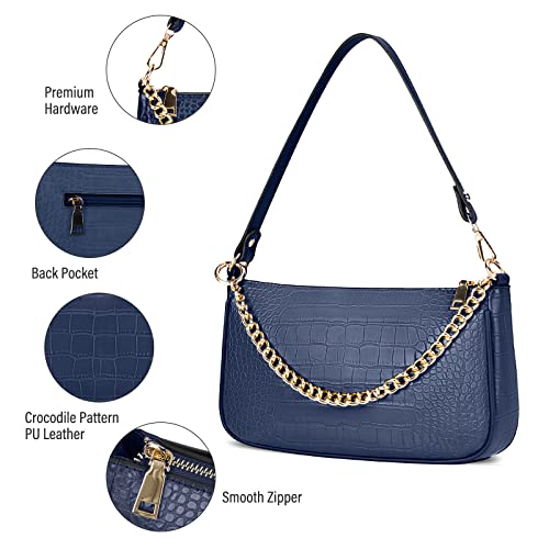 Clutch Purses Shoulder Bag for Women Womens Crossbody Clutch Purses 90s Y2k Bags with Long Strap and Top Zipper Closure