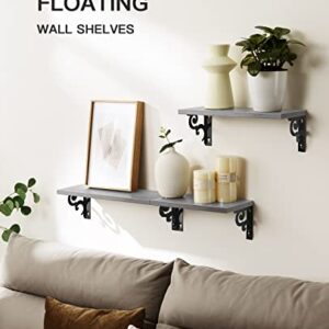 AMADA HOMEFURNISHING Floating Shelves Wall Mounted, Set of 2 AMFS20N & Set of 3 AMFS21