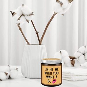 Birthday Gifts for Men, Light Me When You Want A BJ Candle - Funny Gifts for Men, Valentines Day Gifts for Him, Naughty Fathers Day Anniversary Engagement Gifts for Husband,Fiance, Best Friends Gifts