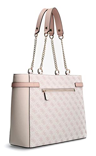 GUESS Zadie Logo Girlfriend Tote Powder Logo One Size