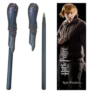 harry potter ron weasley wand pen and bookmark