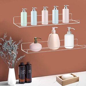 Weiai Acrylic Shelves, Clear Floating Shelf Wall Mounted for Bedroom, Living Room, Bathroom