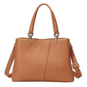 kouli buir hobo bags for women large pu leather purses and handbags shoulder bags ladies crossbody satchel purse top handle tote bag (brown)