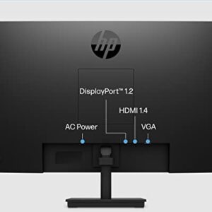 HP M27ha FHD Monitor-Full HD Monitor(1920 x 1080p)- IPS Panel and Built-in Audio-VESA Compatible 27-inch Monitor Designed for Comfortable Viewing with Height and Pivot Adjustment-(22H94AA#ABA) black