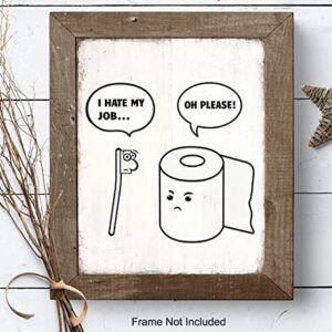 Rustic Bathroom Decor Funny Bathroom Decor - Bathroom Wall Art - Bathroom Pictures - Bath Wall Decor - Restroom Sign - Bathroom Sign - Bathroom Wall Decor - Cute Bathroom Accessories - Powder Room Art