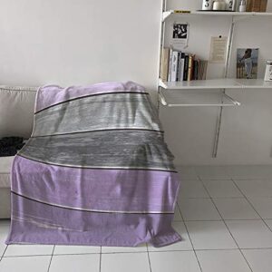 Heart Pain Soft Flannel Fleece Blanket Rustic Old Barn Wood Breathable Throw Blanket Retro Lavender Purple Grey Cozy Blanket for Couch Sofa Bedroom Suitable for All Season - 50x80 inch