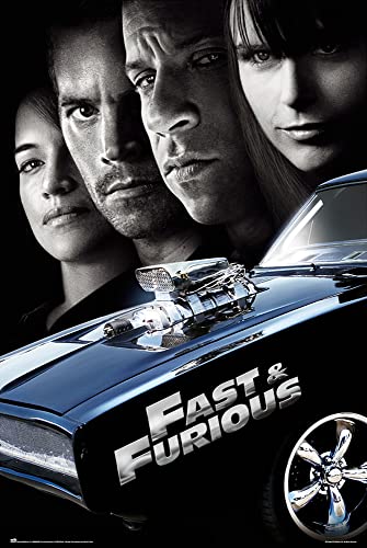 Fast & Furious 4 - Movie Poster (The Cast & Dodge Charger - Vin Diesel, Paul Walker...) (Size: 24" x 36")