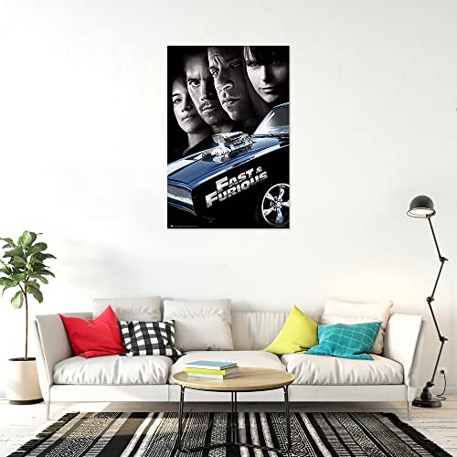 Fast & Furious 4 - Movie Poster (The Cast & Dodge Charger - Vin Diesel, Paul Walker...) (Size: 24" x 36")